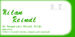 milan reindl business card